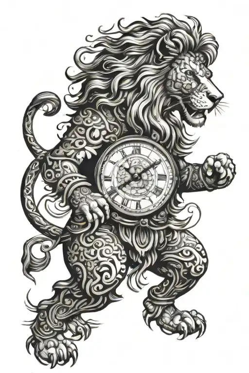 Lion Roaring Sikh Warrior Clock