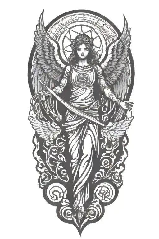 Lighting Storm Peace Symbol Angel