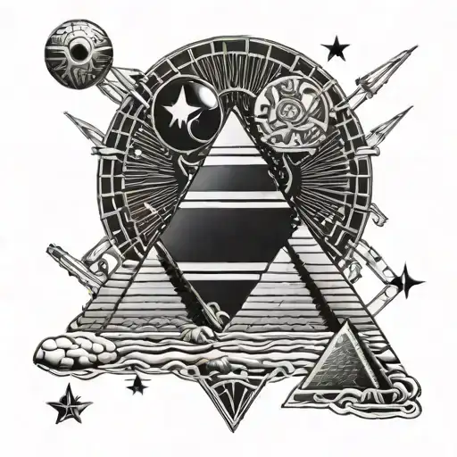 Hojo Of Osiris Pyramids And Stars