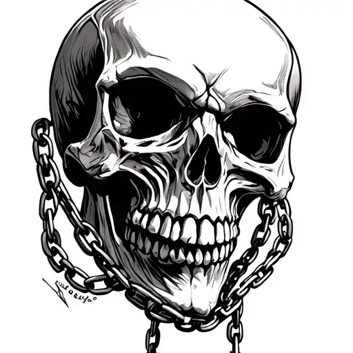 Skull With Chains