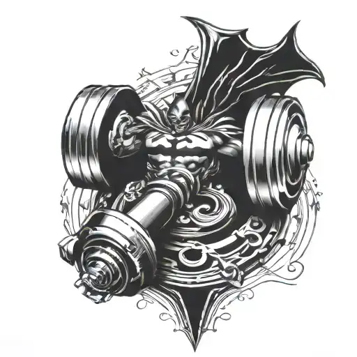 Batman Symbol An Un Dumbbell