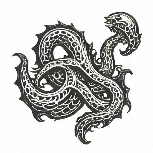 Kraken Symbol Logo Tattoo Design