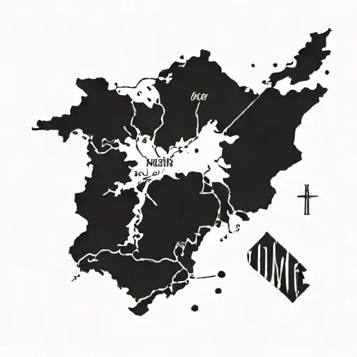 Vancouver Island Map With The Word Home