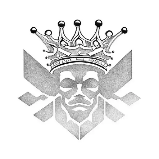 A Minimalist Tattoo Of A Crown With Lmtr Incorporated Into The Design The Letters Lmtr Incorporated
