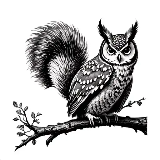 Owl And Squirrel