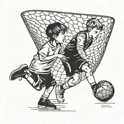 2 Kids With A Ball And A Net