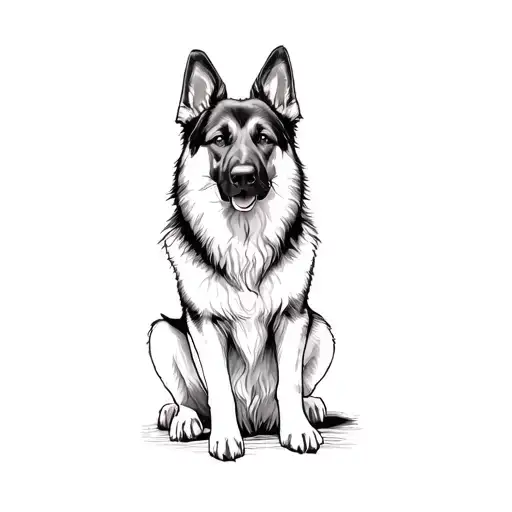 A German Shepherd Dog