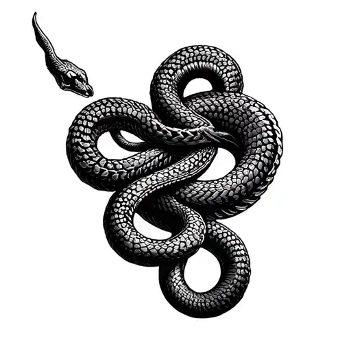 Infinite Chain Snake Coiled