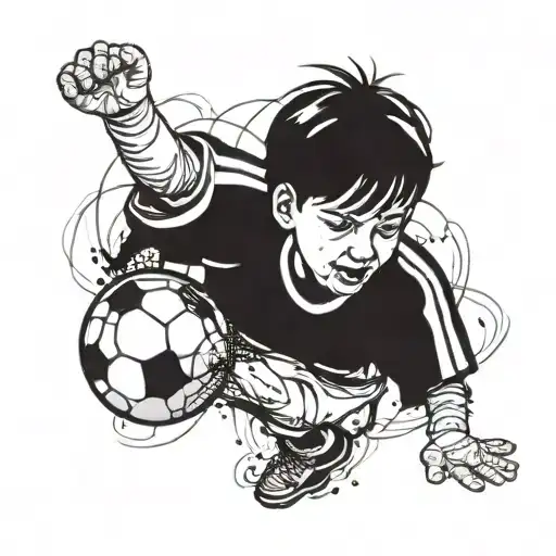 Kid With Football