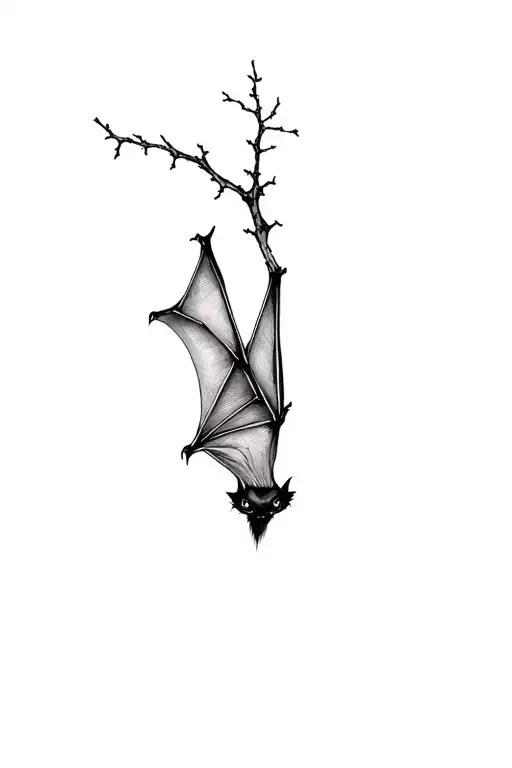 A Bat On A Branch