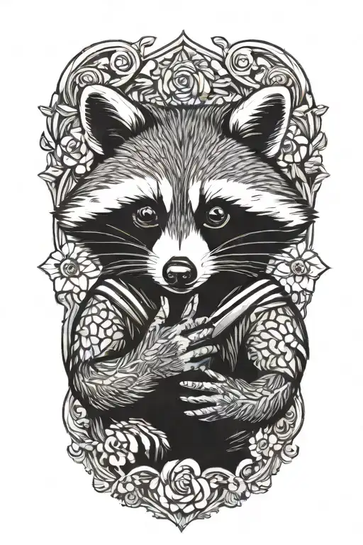 Raccoon Giving The Finger