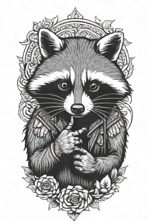Raccoon Giving The Finger