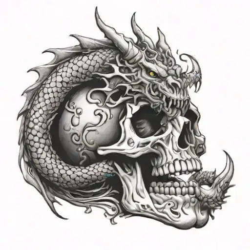 Skull And Dragon