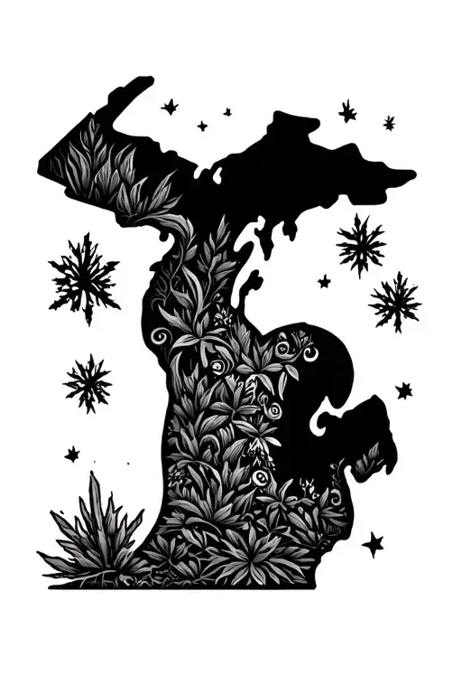 Michigan Mitten And Arizona Desert