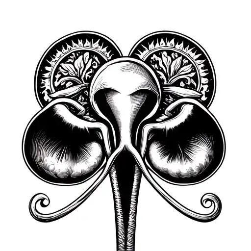 Spades Shaped Uterus With Ovaries