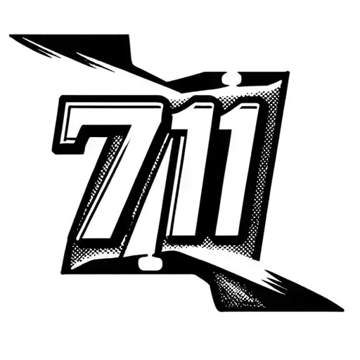 Racing Number 711 Number Plate