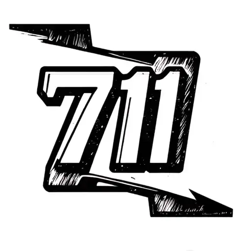 Racing Number 711 Number Plate