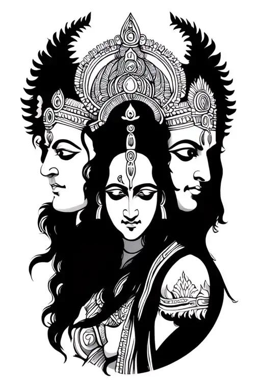 Lord Shiva And Vishnu