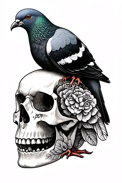 Pidgeon On A Skull