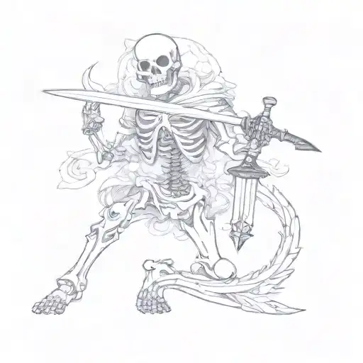 A Skeleton With A Sword