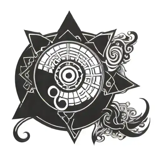 Kimetic Symbolism With Moon Mangekyo Sharingan Shaped