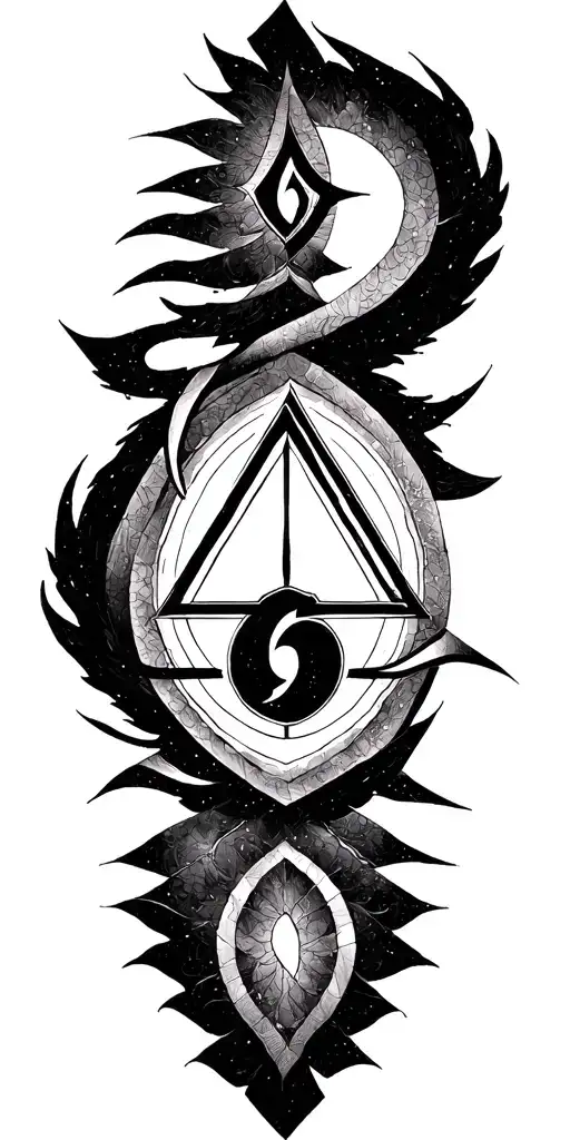 Sigil With Triangle In The Middle And A 6 And 9 In The Middle Of The Triangle