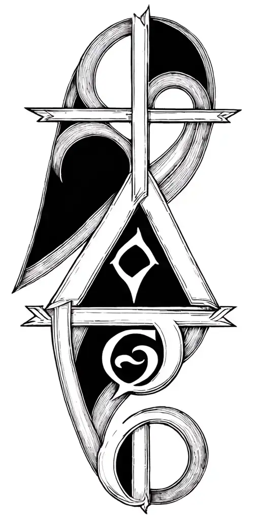 Sigil With A Triangle And 6 And 9 In The Middle Of The Triangle