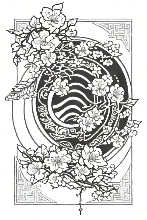 Ikigai And Kaizen And Japanese And Sakura And Samurai