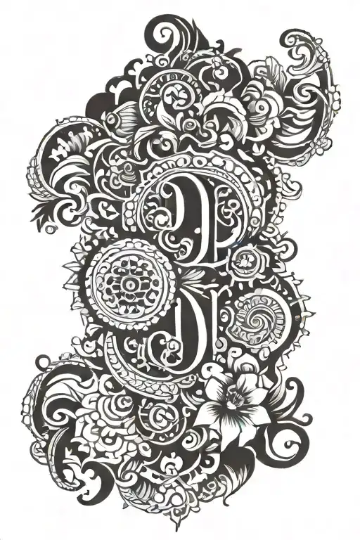 Name Divyansh Surrounded By Beautiful Blackwork