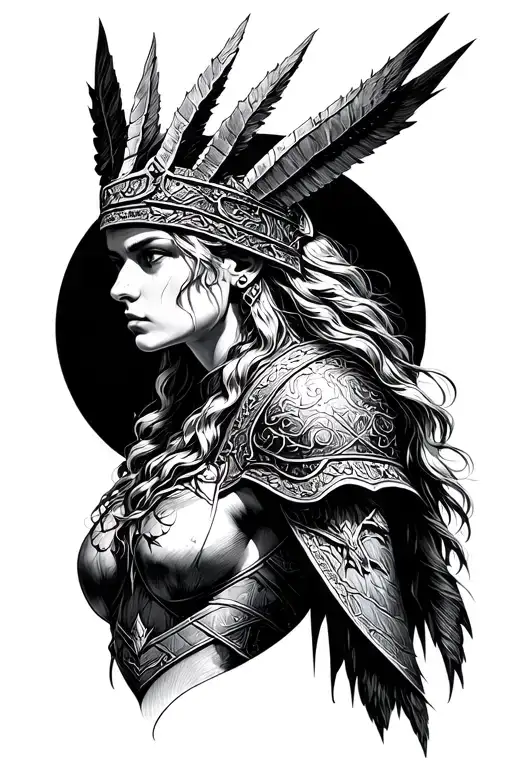 Valkyrie Guiding Souls To Valhalla