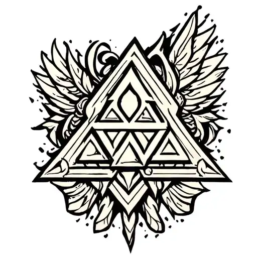 Zelda Triforce Fine Lines