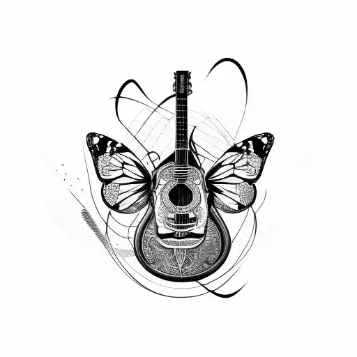 Butterfly Guitar With Ballerina Strings