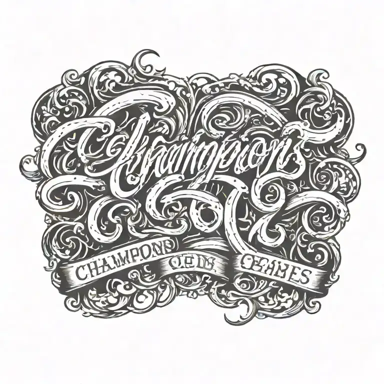 Champion In Fancy Cursive Font