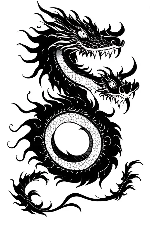 Chinese Dragon That Has Eyes Around It Instead Of Scales