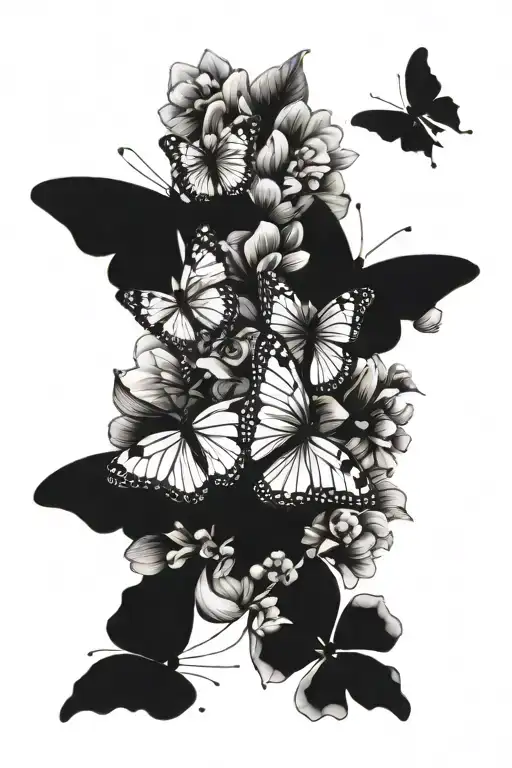 Butterflies And Flowers