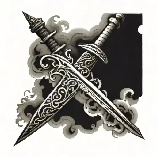 Sword Going Down Arm Sleeve