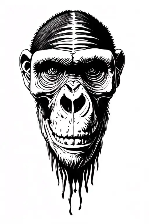 Chimpanzee Skeleton Face
