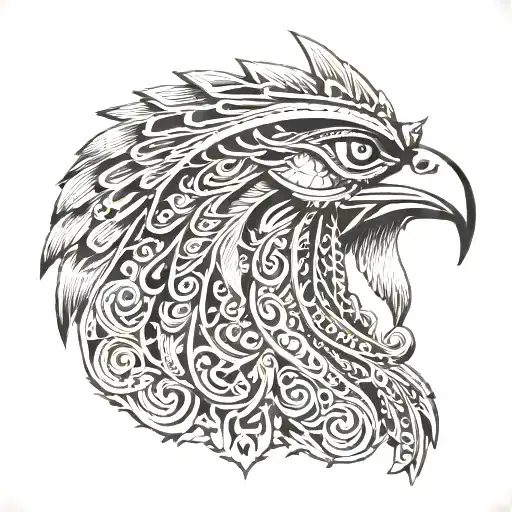 Horus Tattoo On The Back Of The Neck