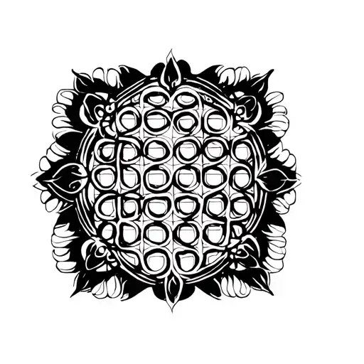Flower Of Life Intertwined Representing