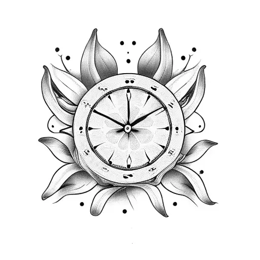 Clock With Lily Of The Valley Daughter Father Hands