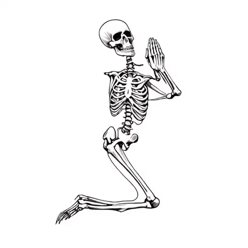 A Skeleton Praying