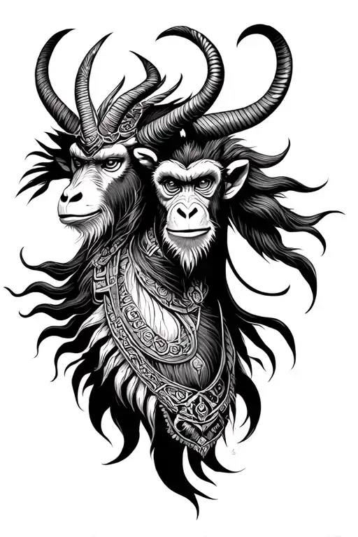 Monkey King And Capricorn
