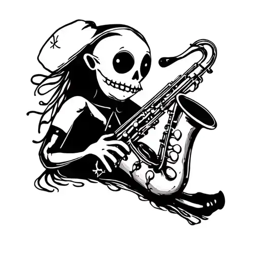 Voodoo Doll Playing A Saxaphone