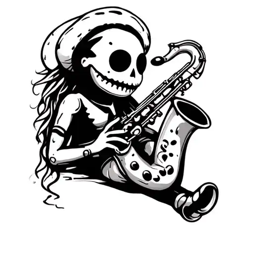 Voodoo Doll Playing A Saxaphone