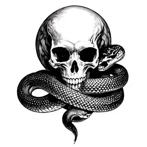 Death And Snake Intertwined