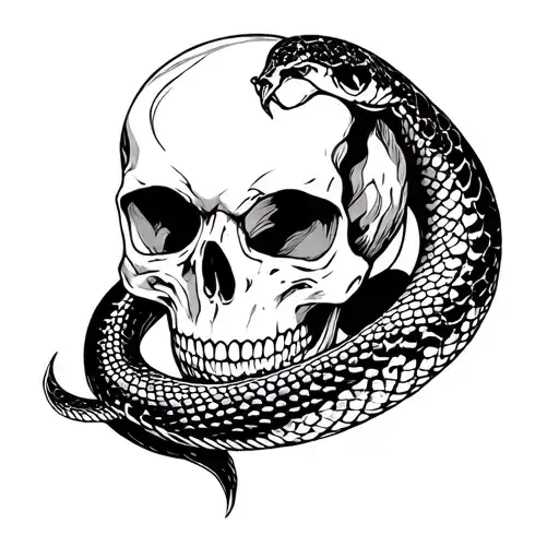 Skull And Snake