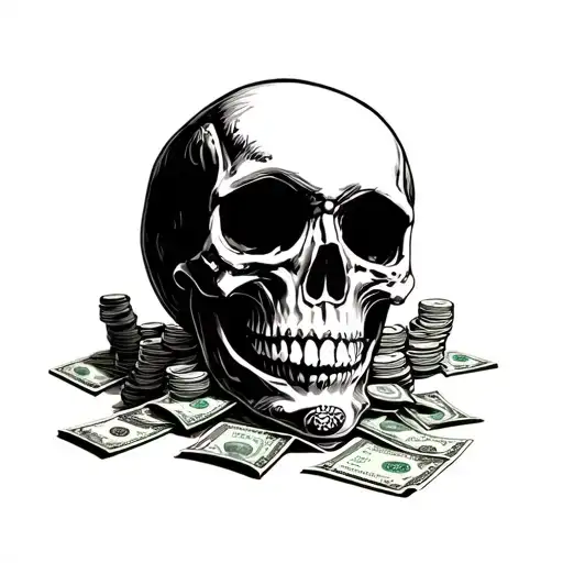 Skull And Money