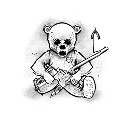 Call Of Duty Zombies Teddy Bear Holding A Sickle