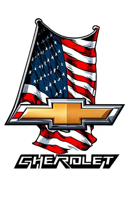 Chevrolet Logo With American Flag