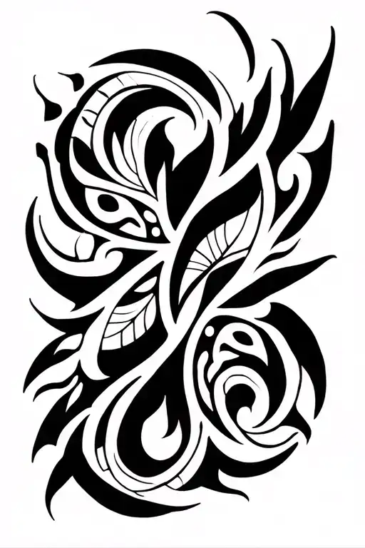 Maori Tribal Design For Forearm That Includes The Top Of Wrist And Elbow